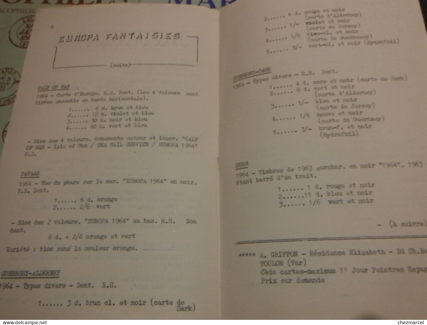 RARE  22 numeros les cahiers erinnophiles du sud.est 1961/62 et 63/64 4 annees de bulletins section lyonnaise de l aec