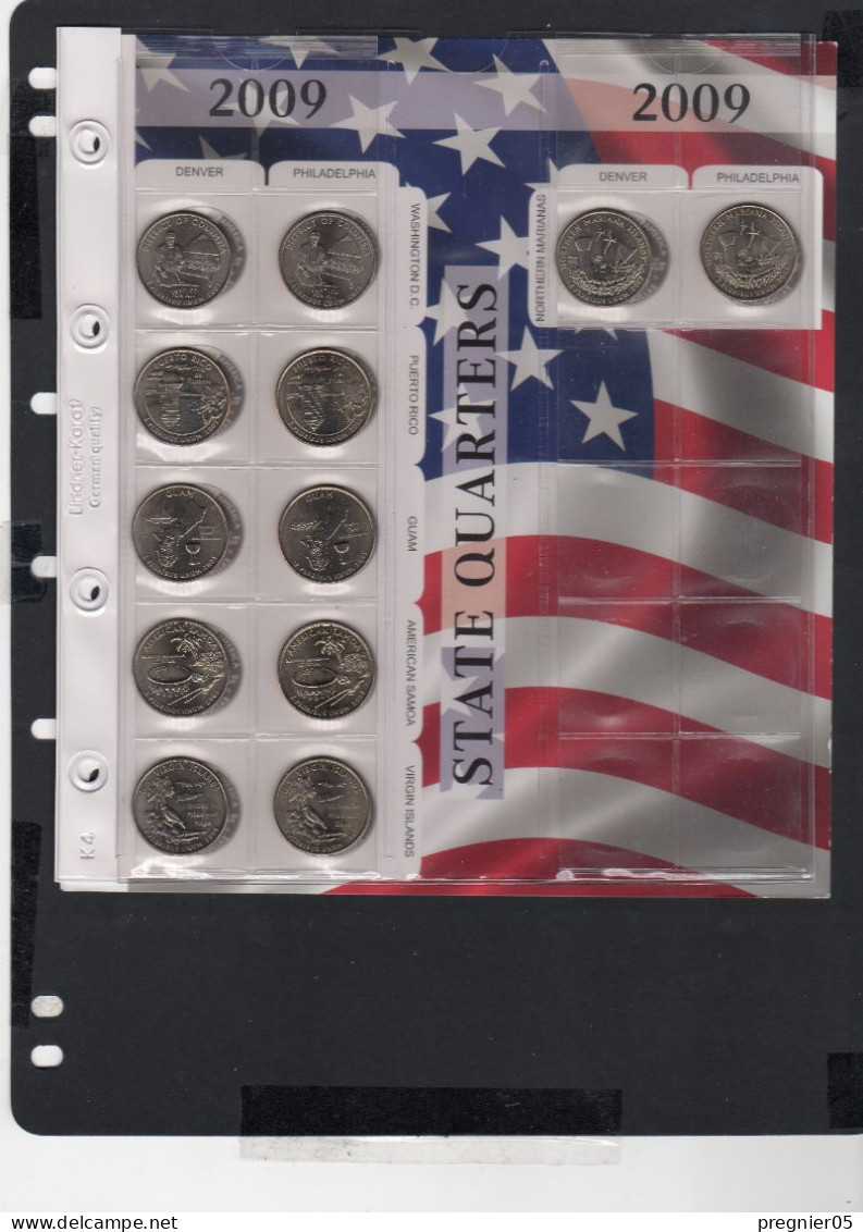 USA - Lot 12 Pièces 1/4 Dollar Série State Quarters D + P  2009 NEUF/UNC - 1999-2009: State Quarters