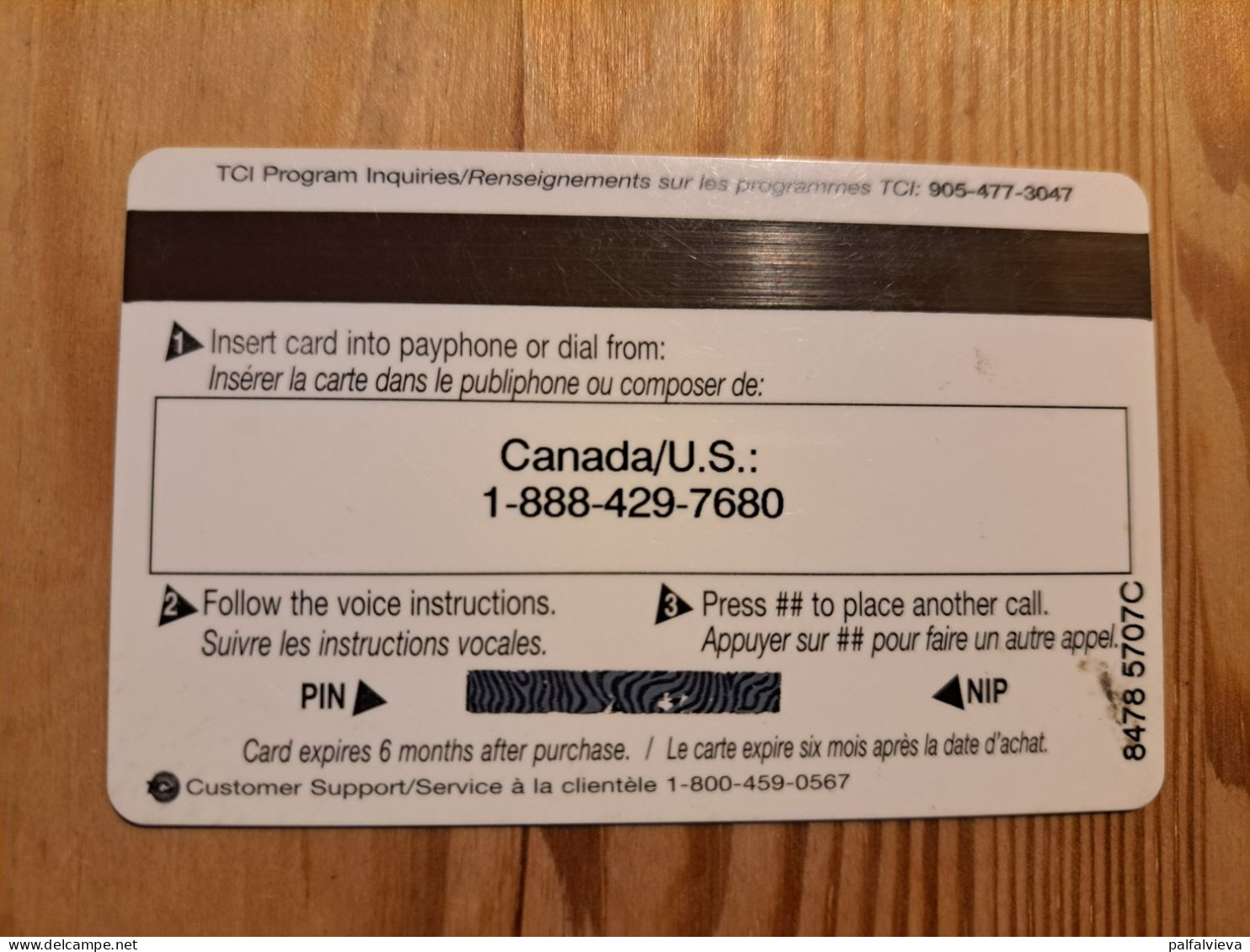 Prepaid Phonecard Canada, TCI - Kanada