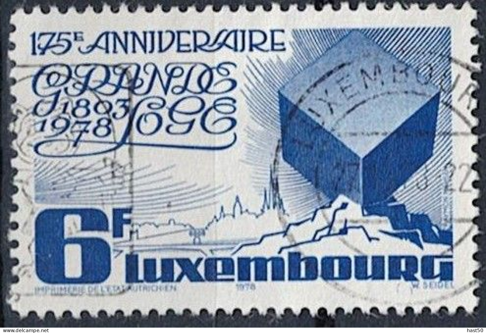 Luxemburg -175 Jahre Großloge (MiNr: 975) 1976 - Gest Used Obl - Oblitérés