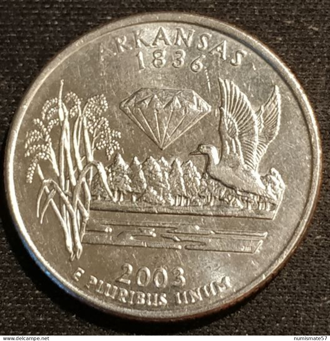 ETATS UNIS - USA - ¼ - 1/4 DOLLAR 2003 D - Arkansas - KM 347 - Quarter Dollar - 1999-2009: State Quarters