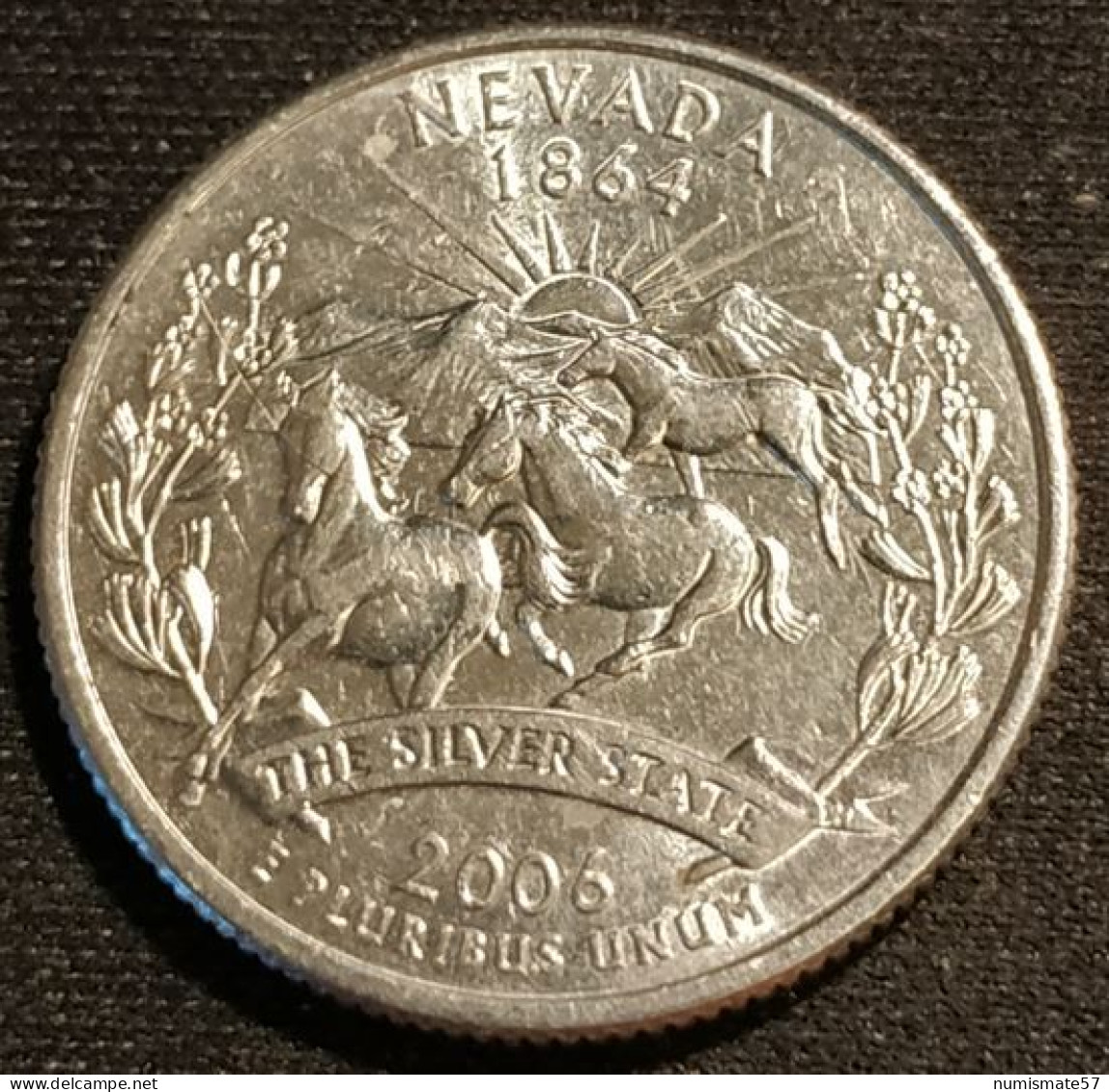 ETATS UNIS - USA - ¼ - 1/4 DOLLAR 2006 P - Nevada - KM 382 - Quarter Dollar - 1999-2009: State Quarters