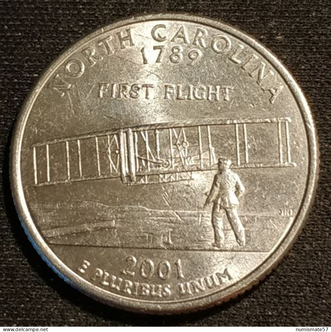 ETATS UNIS - USA - ¼ - 1/4 DOLLAR 2001 D - Caroline De Nord - KM 319 - Quarter Dollar - NORTH CAROLINA - 1999-2009: State Quarters