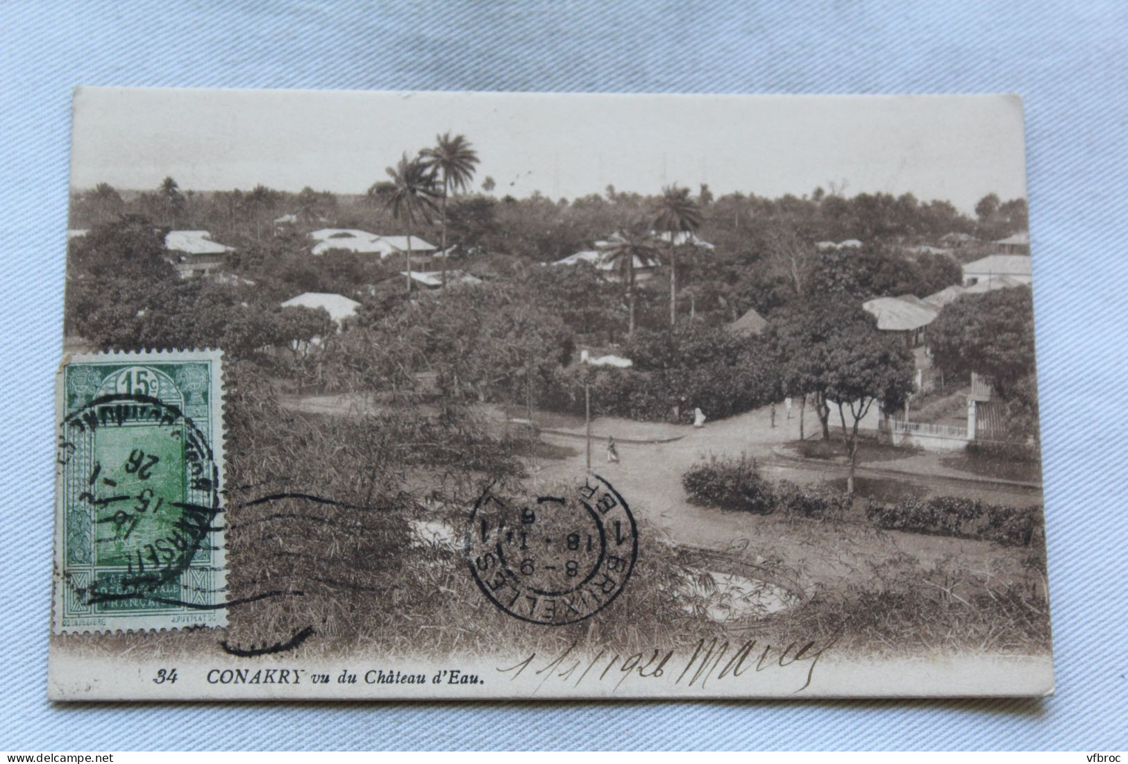 Cpa 1926, Conakry Vu Du Château D'eau, Guinée Française - Guinée Française