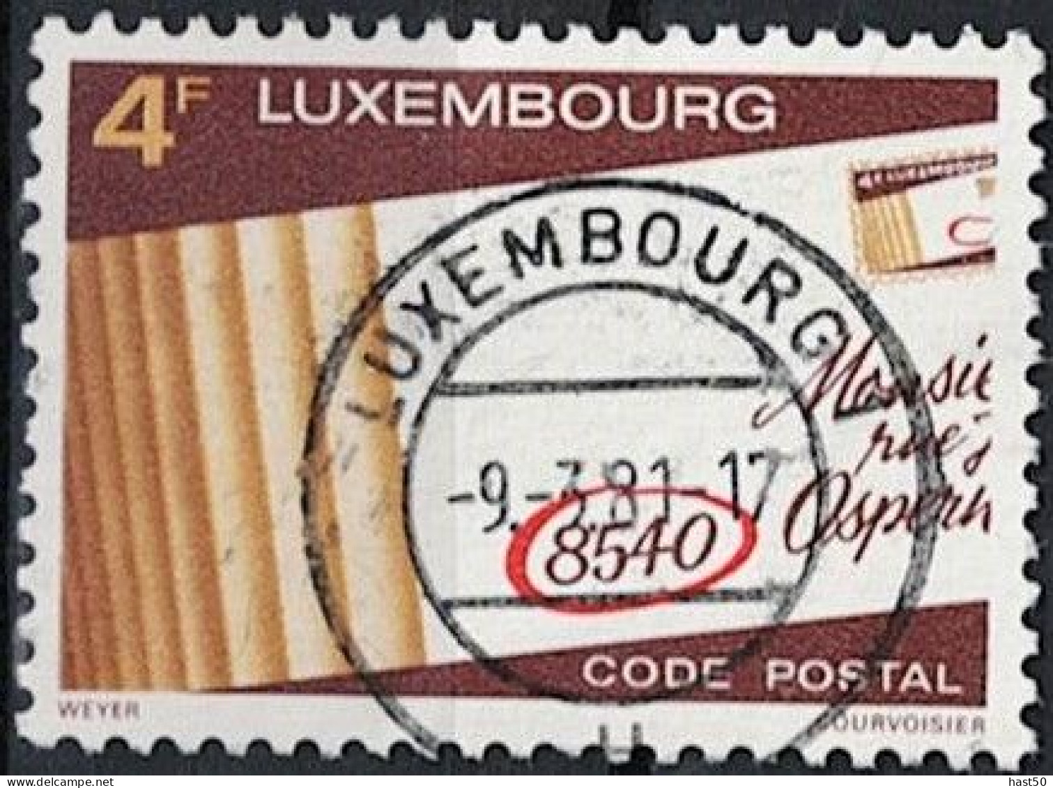 Luxemburg - Einführung PLZ (MiNr: 1016) 1980- Gest Used Obl - Usados