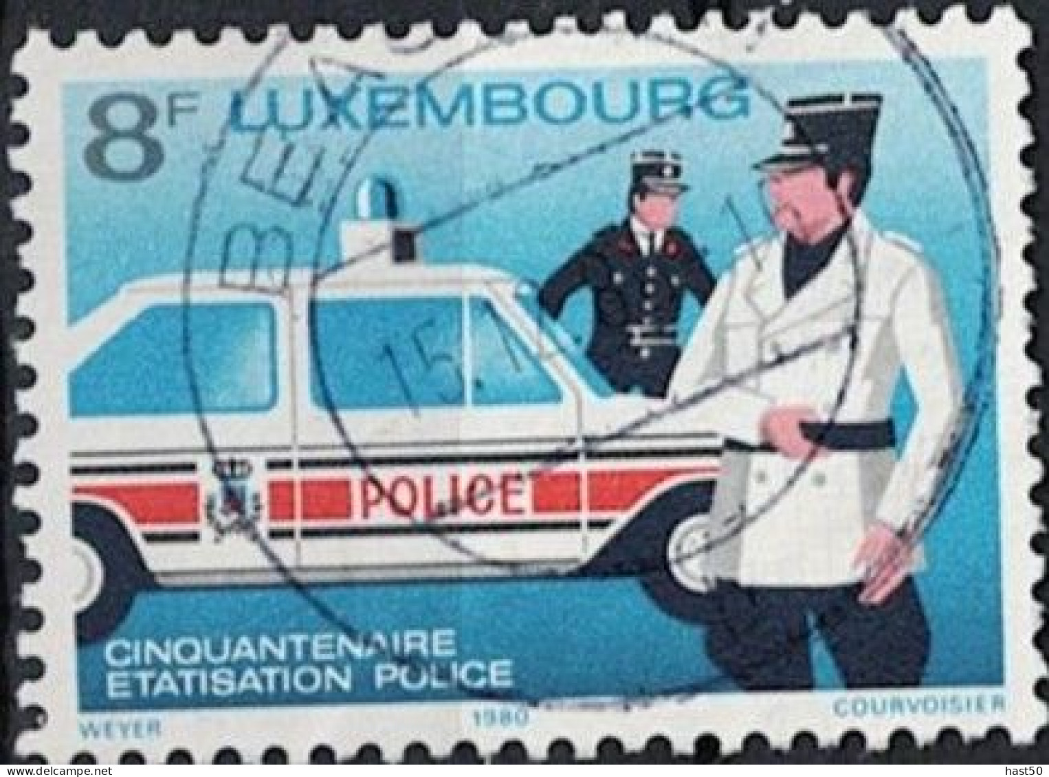 Luxemburg - 50 Jahre Lokalpolizei (MiNr: 1017) 1980- Gest Used Obl - Oblitérés