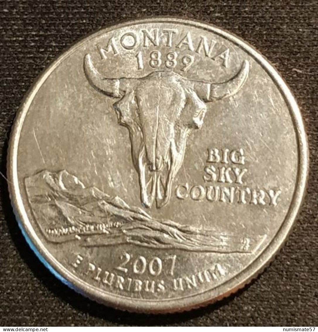 ETATS UNIS - USA - ¼ - 1/4 DOLLAR 2007 D - Montana - KM 396 - Quarter Dollar - 1999-2009: State Quarters