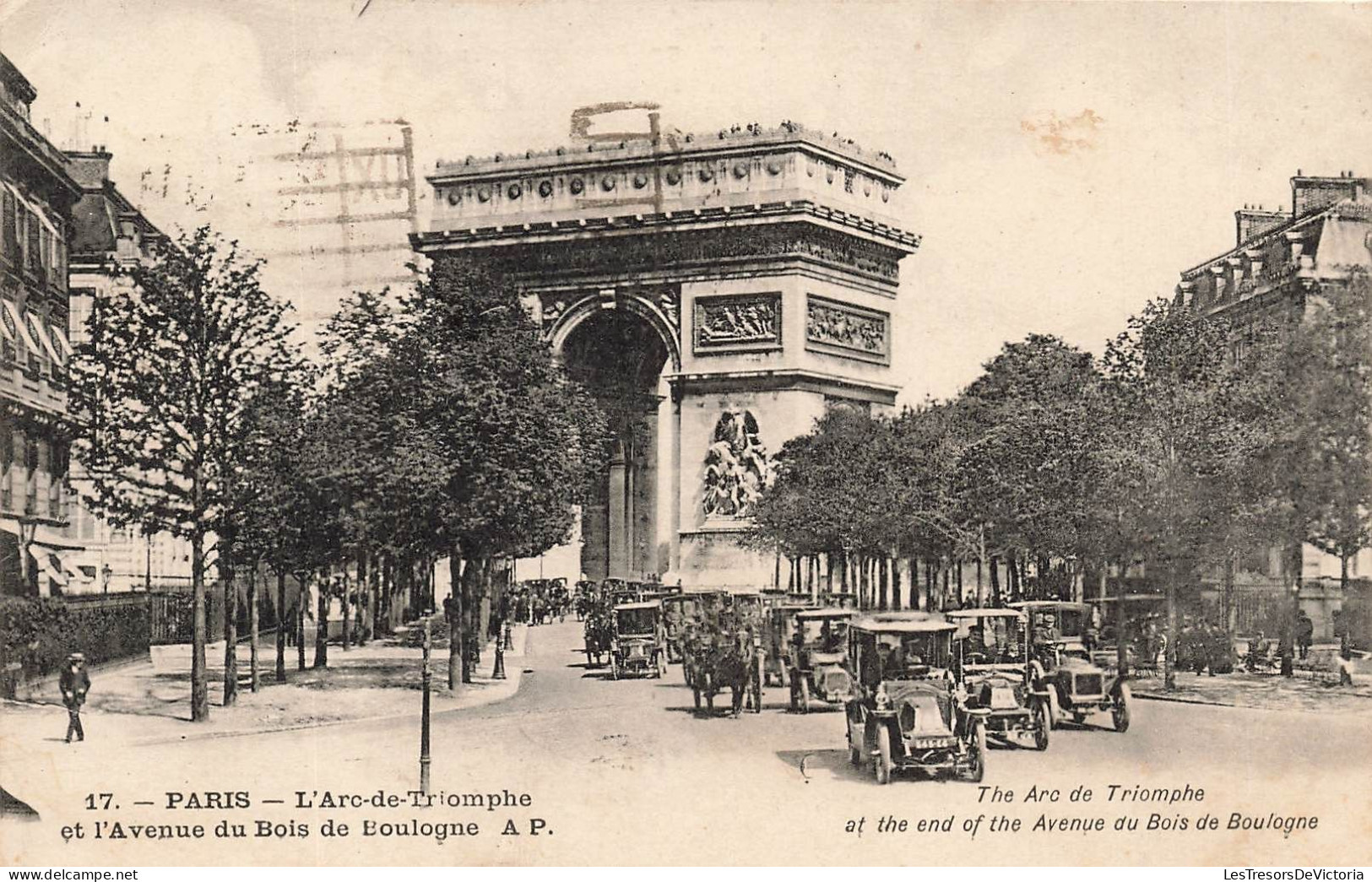 FRANCE - Paris - L' Arc De Triomphe Et L'avenue Du Bois De Boulogne - Carte Postale Ancienne - Arc De Triomphe