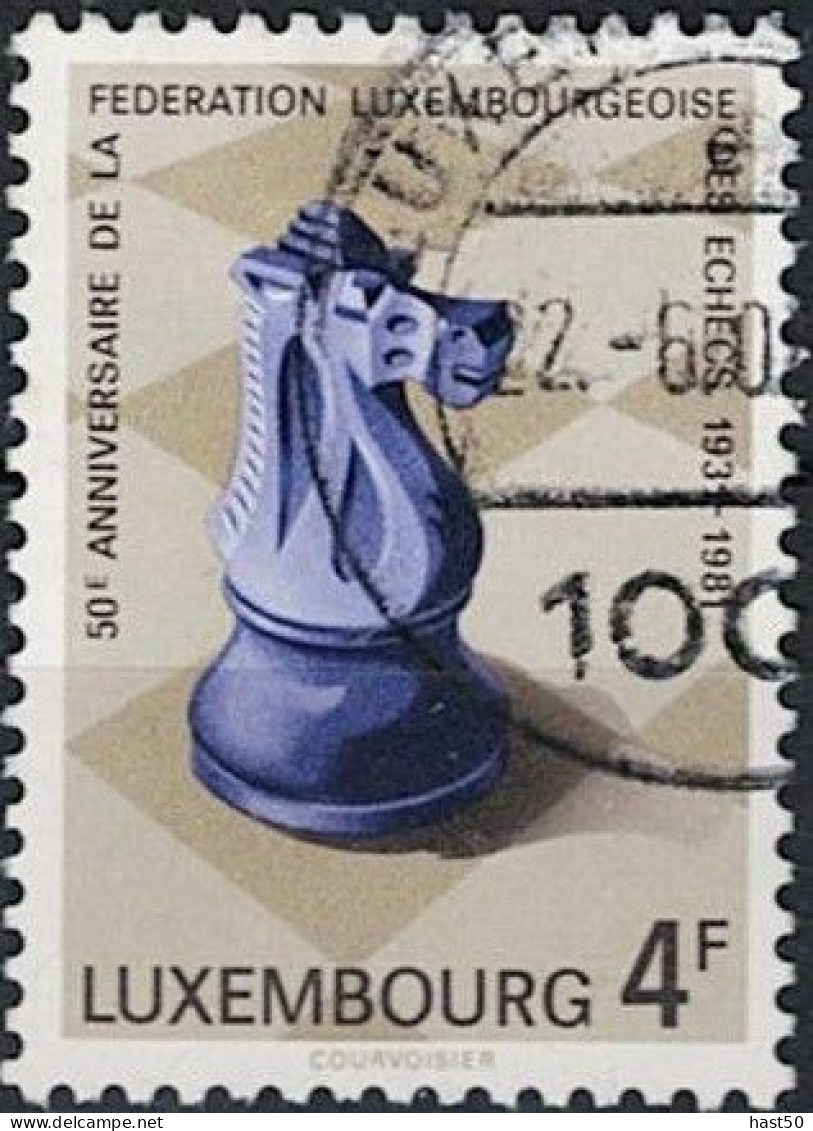 Luxemburg - 50 Jahre Schachverband (MiNr: 1033) 1981- Gest Used Obl - Oblitérés