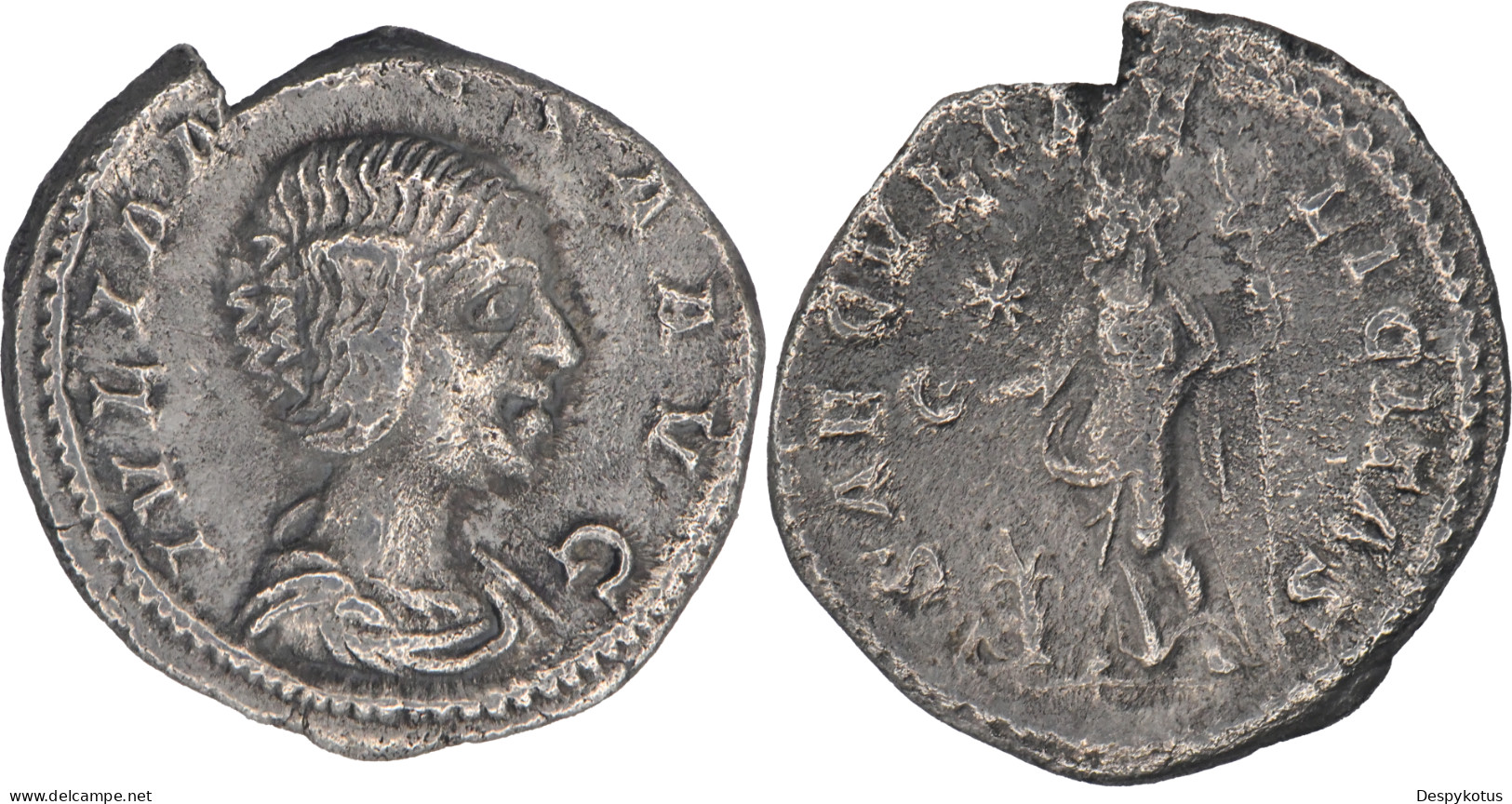 ROME - Denier - JULIA MAESA - SAECVLI FELICITAS - 220 AD - RIC.272 - 17-332 - Les Sévères (193 à 235)