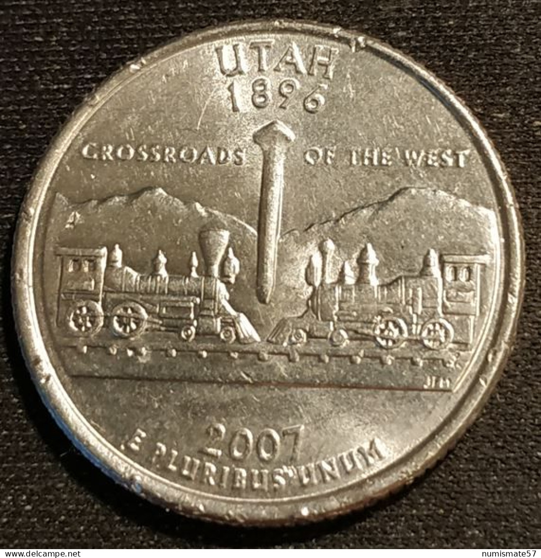 ETATS UNIS - USA - ¼ - 1/4 DOLLAR 2007 P - Utah - KM 400 - Quarter Dollar - 1999-2009: State Quarters