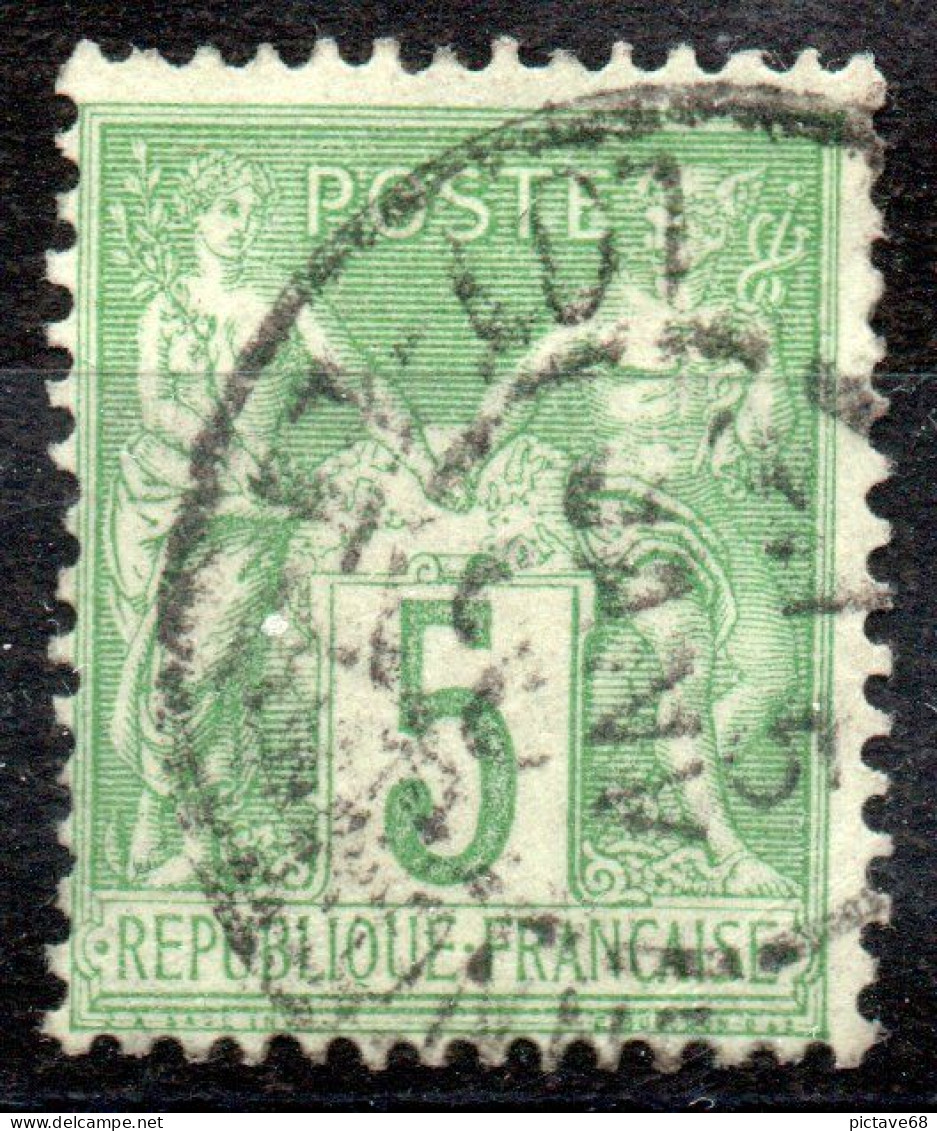 FRANCE / SAGE TYPE I N° 64  5c Vert  Oblitéré - 1876-1878 Sage (Type I)