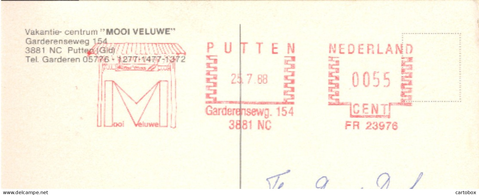 Putten, Vakantiehotel Mooi Veluwe (met Machinestempel) (Een Raster Op De Kaart Is Veroorzaakt Door Het Scannen) 2 X Scan - Putten