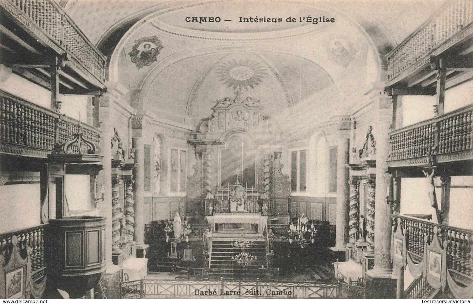 FRANCE - Cambo - Intérieur De L'église - Carte Postale Ancienne - Cambo-les-Bains