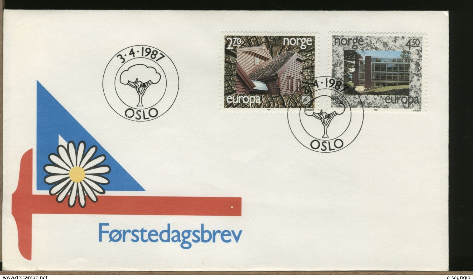 NORVEGIA - NORGE - FDC 1987    EUROPA - FDC