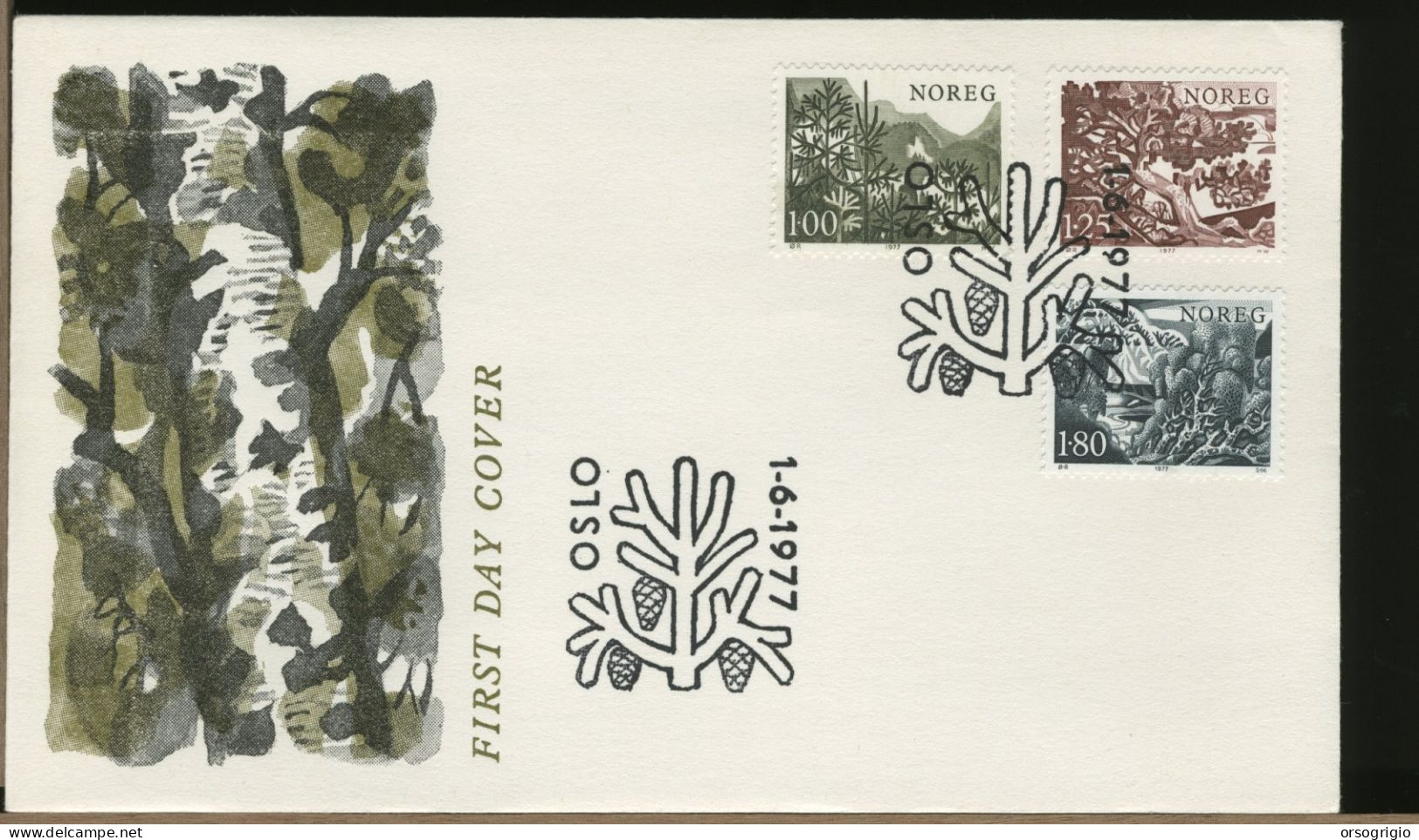 NORVEGIA - NORGE - FDC 1977  NATUR - FDC