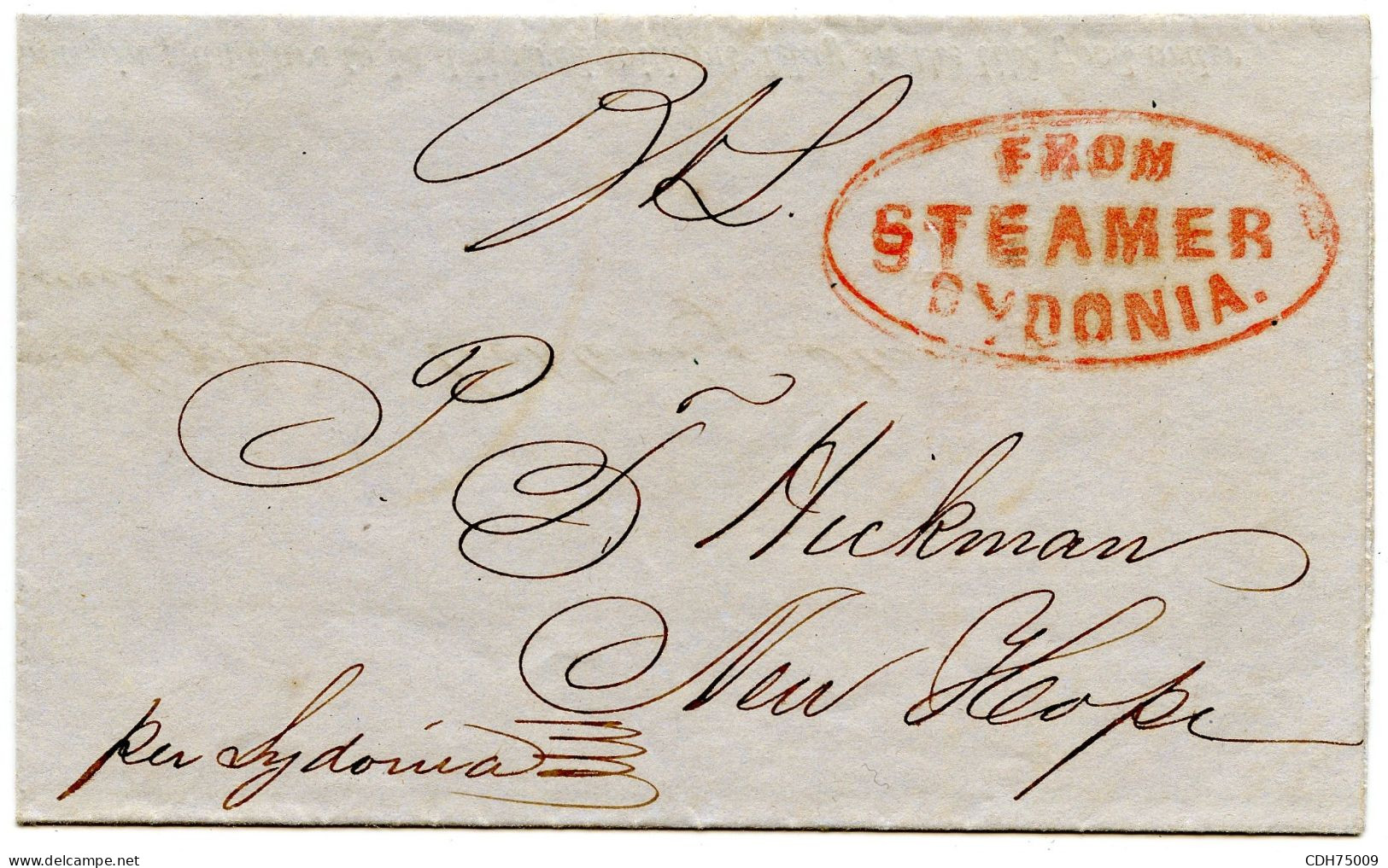 ETATS UNIS - STEAMER SYDONIA SUR CONNAISSEMENT DE NEW ORLEANS POUR NEW HOPE, 1853 - Lettres & Documents