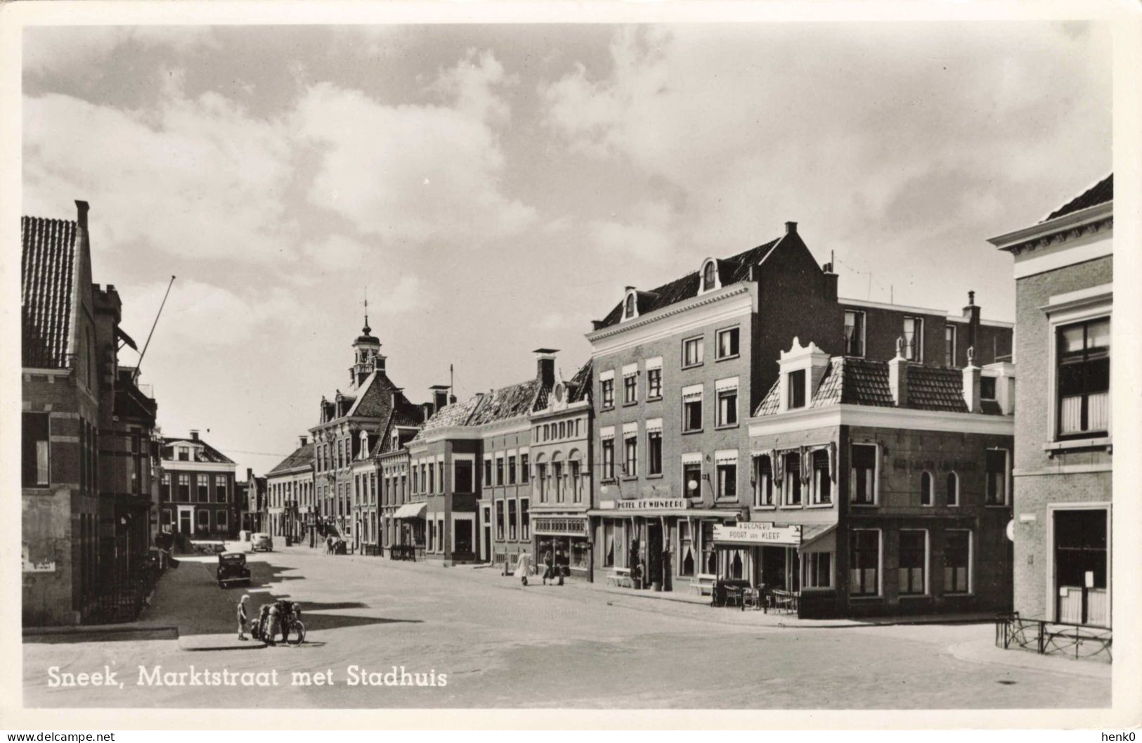 Sneek Marktstraat Met Stadhuis K6923 - Sneek