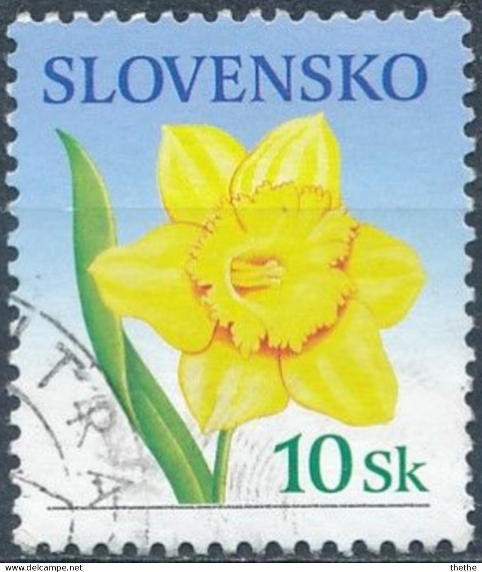 SLOVAQUIE - Timbre De Message : Jonquille - Used Stamps