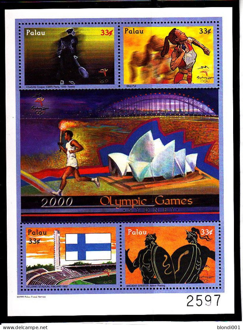 Olympic 2000 - Olympiques - History - PALAU - Sheet MNH - Estate 2000: Sydney