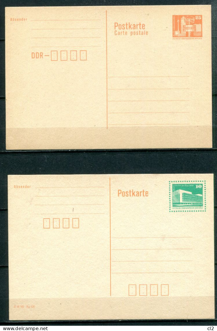 R.D.A. - Ganzsache(Entier Postal) - Mi P87 Et 89 - Postkarten - Ungebraucht