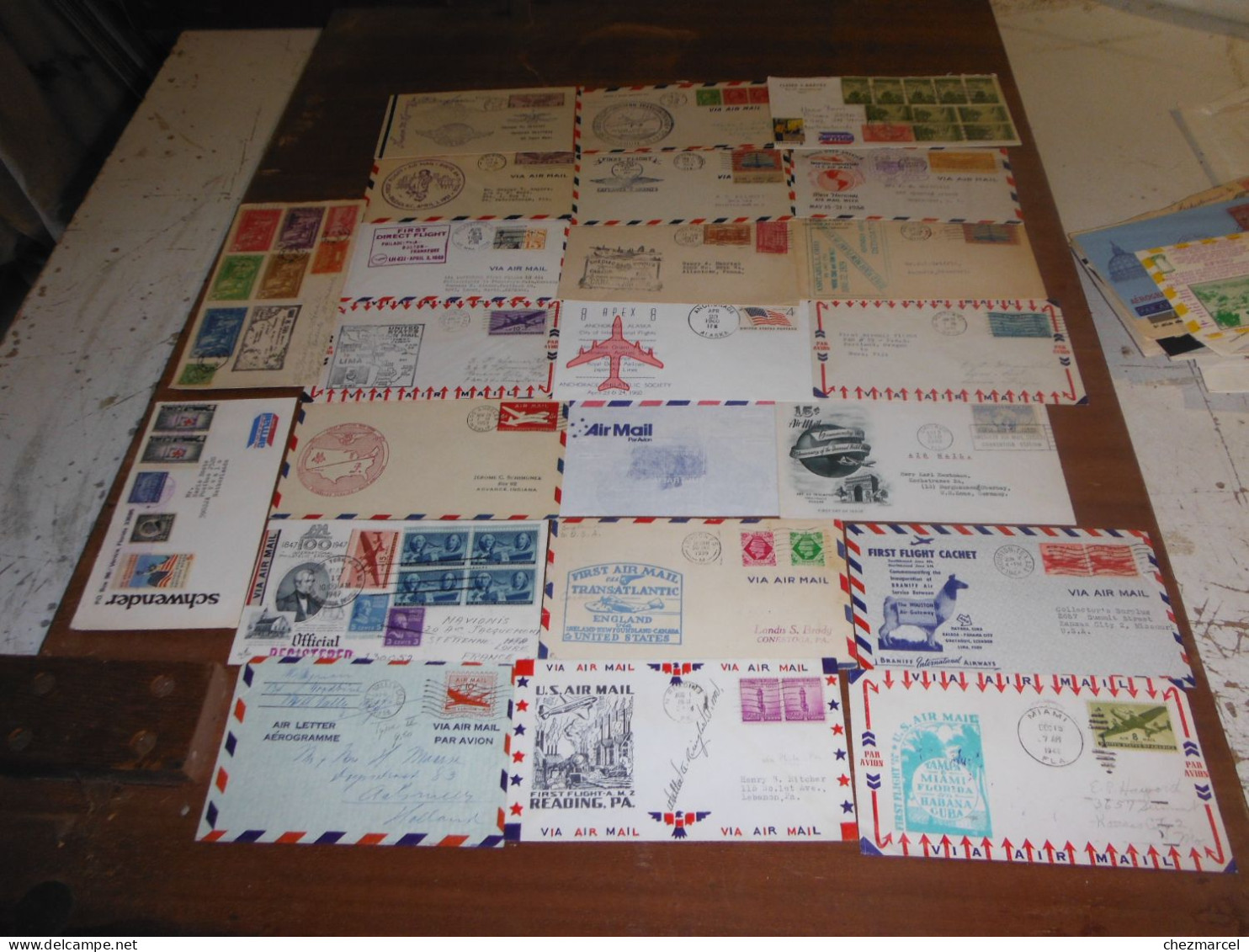 Lot De Lettres Air Mail Differents Pays - Collections (sans Albums)