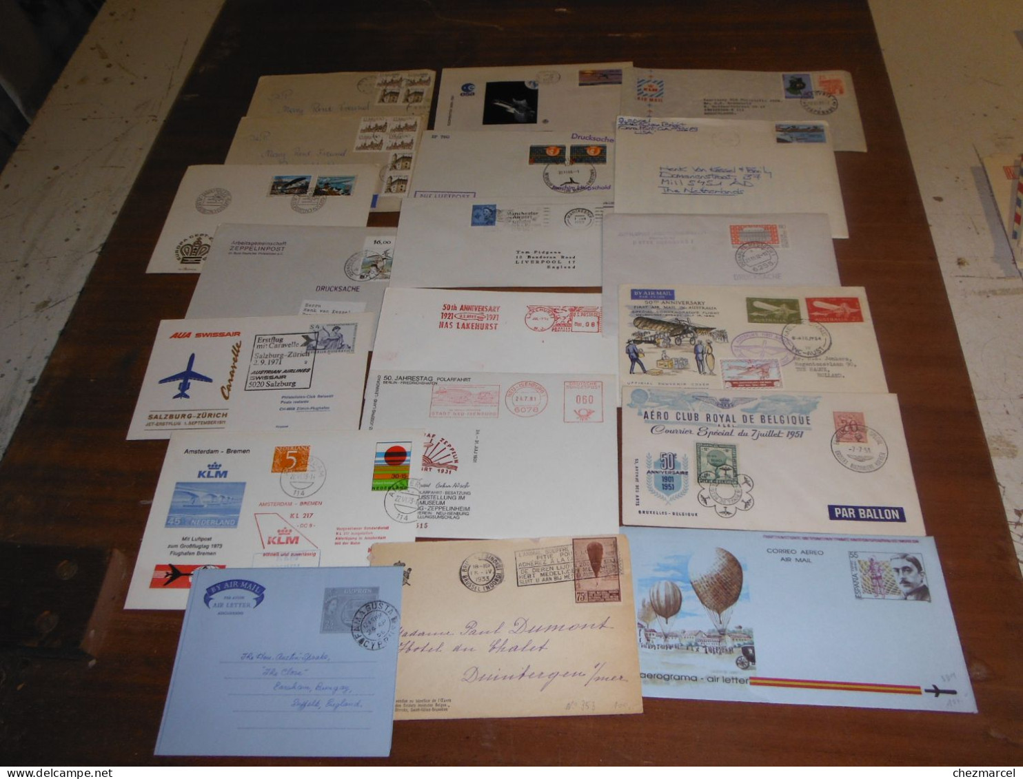 Lot De Lettres Air Mail Differents Pays - Collections (sans Albums)