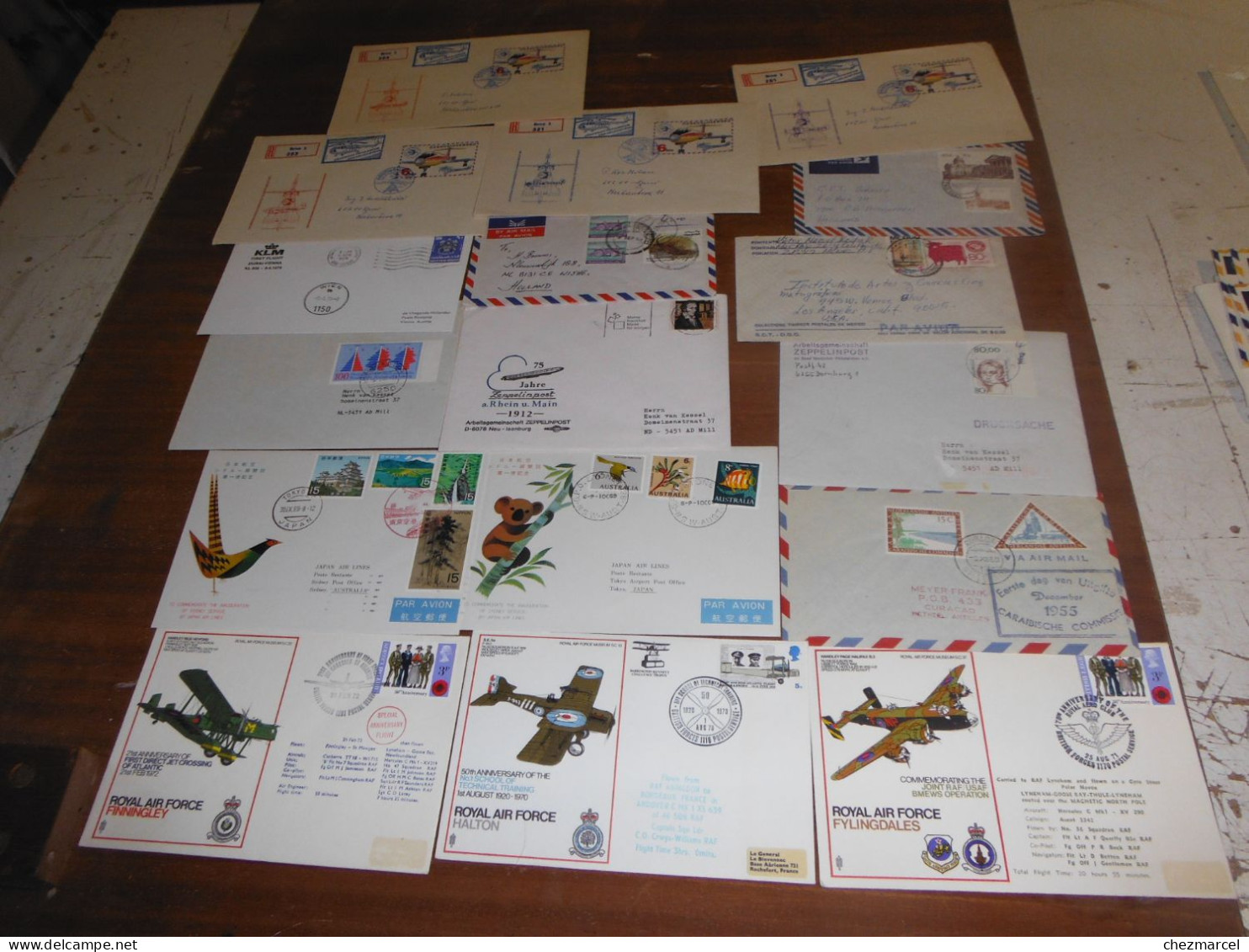 Lot De Lettres Air Mail Differents Pays - Collections (sans Albums)