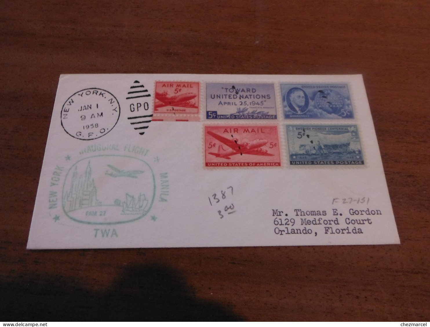 lot de lettres air mail differents pays