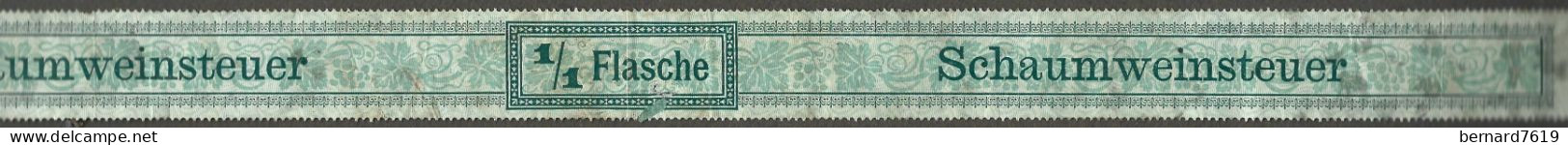 Timbre  -erinnophilie -  Tabac   - Autriche - Schaumweinsteuer  - 1/1 Flasche - Revenue Stamps