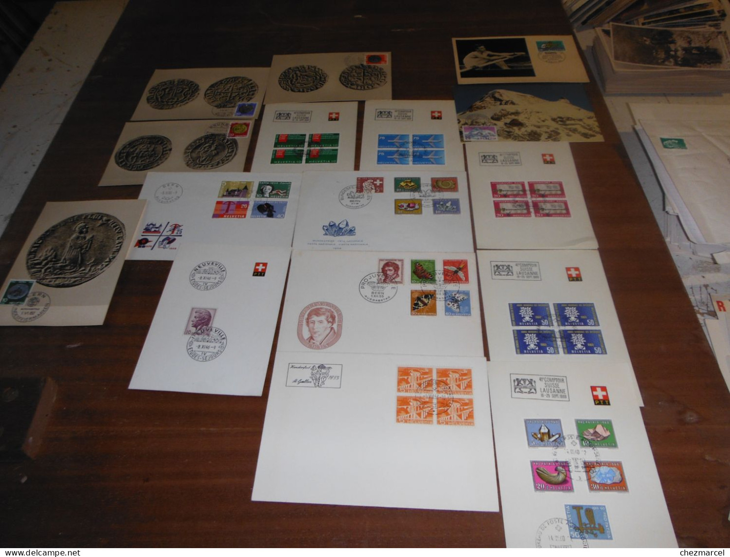 a saisir gros lot de lettres-fdc-entiers-cartes maximum epoques differentes 27 photos