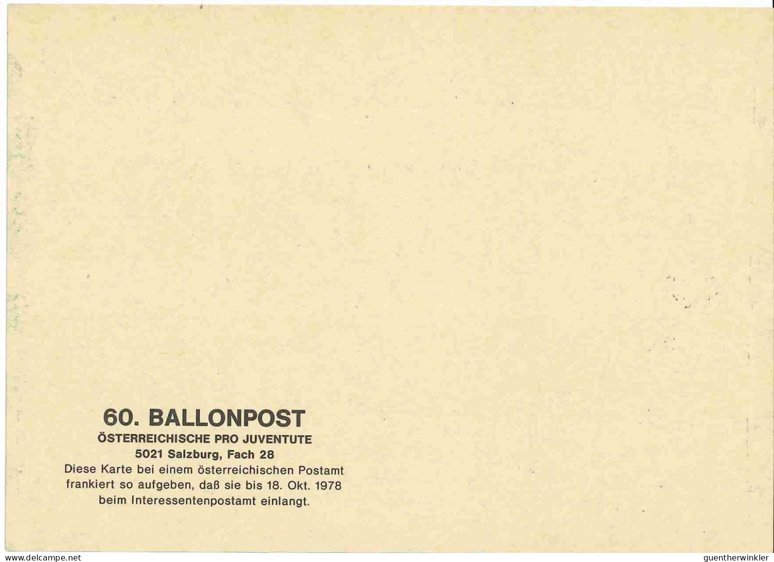 Regulärer Ballonpostflug Nr. 60b Der Pro Juventute [RBP60.] - Globos