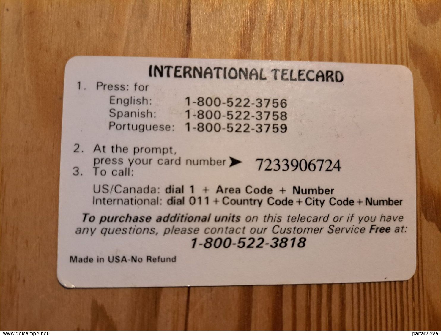 Prepaid Phonecard USA, The Florida Mall - Autres & Non Classés