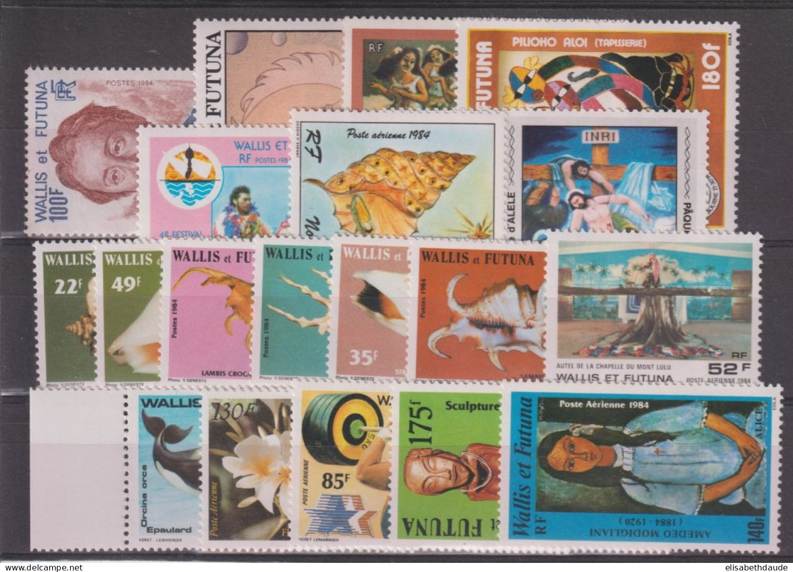 WALLIS - ANNEE 1984 PRESQUE COMPLETE SAUF YT 319/321 + PA 133/142 ** MNH  - COTE = 66 EUR. - Neufs