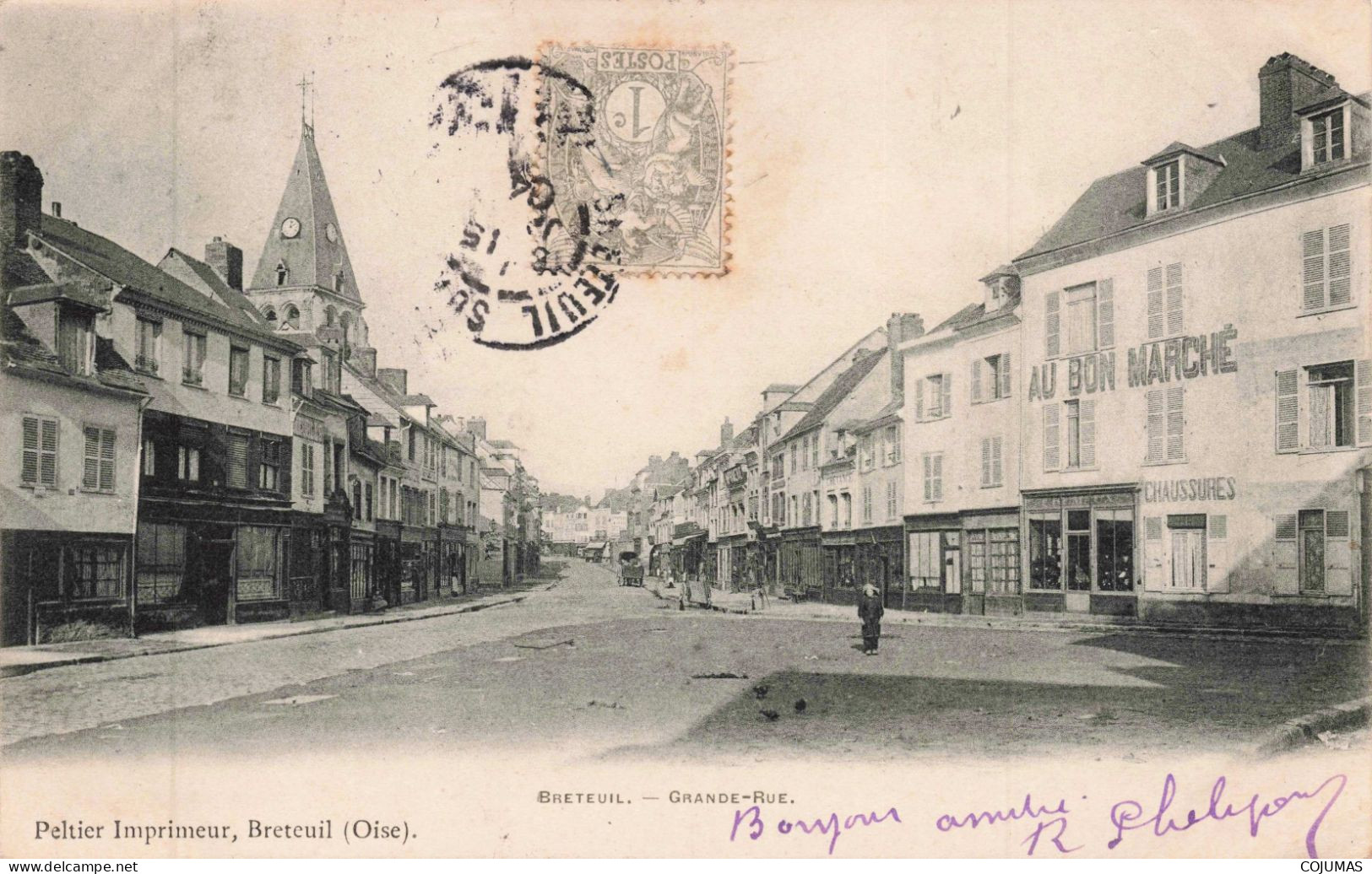 60 - BRETEUIL _S25435_ Grande Rue - Au Bon Marché - Breteuil