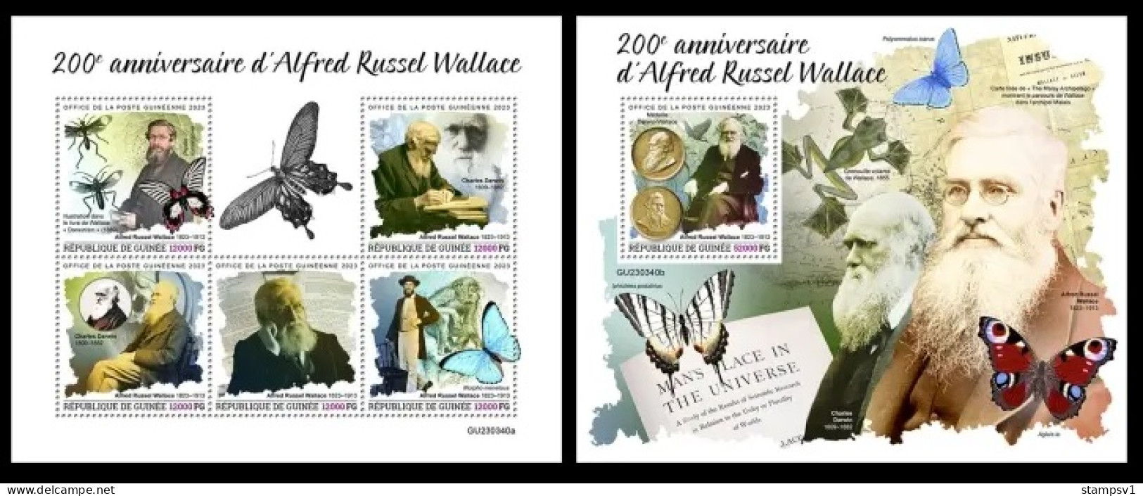 Guinea  2023 200th Anniversary Of Alfred Russel Wallace. (340) OFFICIAL ISSUE - Natuur