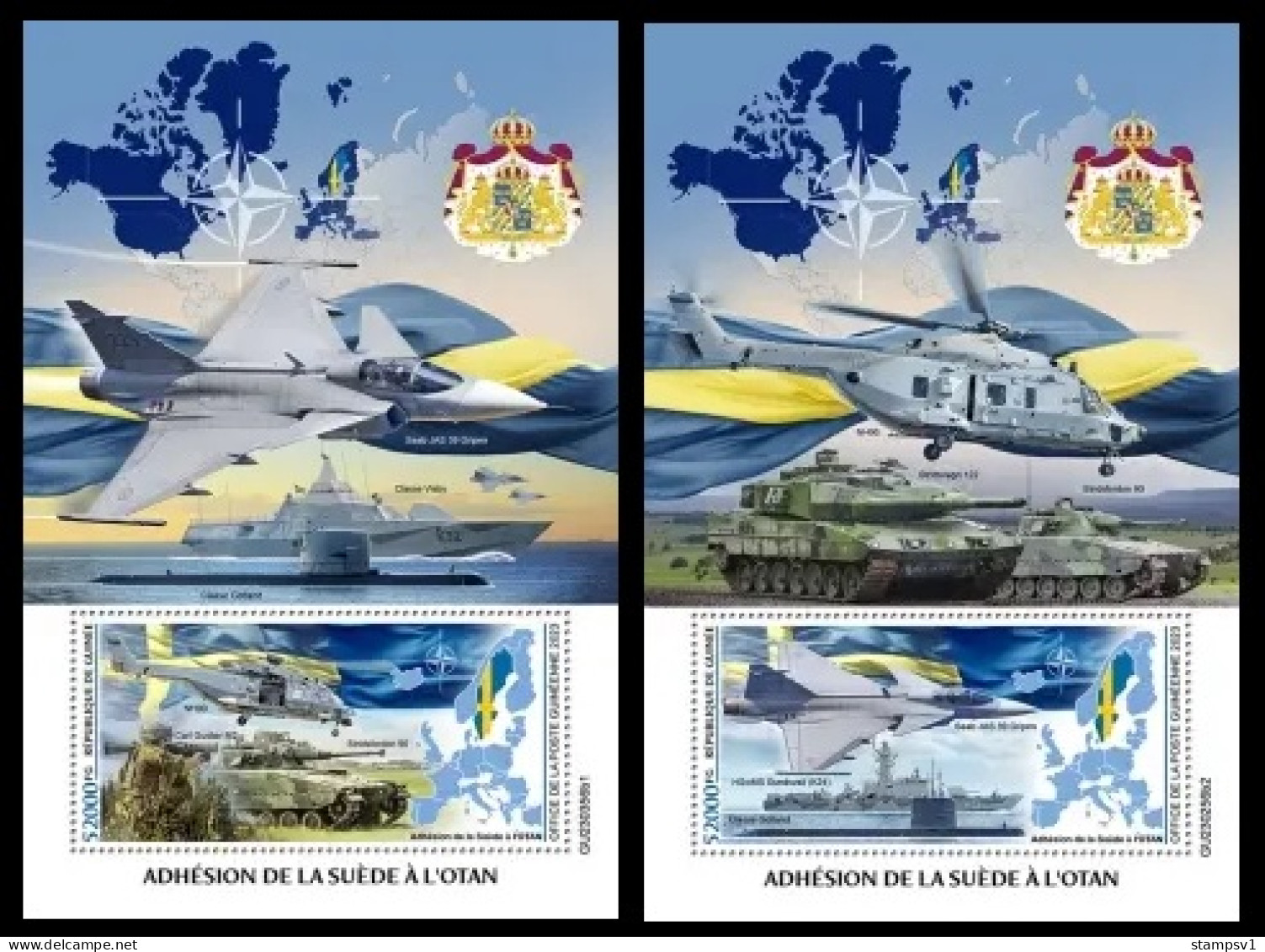 Guinea  2023 Sweden - NATO. (356) OFFICIAL ISSUE - NAVO