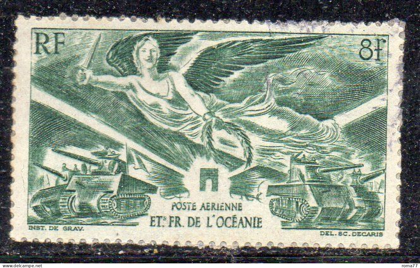 MONK761 - OCEANIA  1946 , Posta Aerea  Yvert N. 19  Usato. Vittoria - Gebraucht