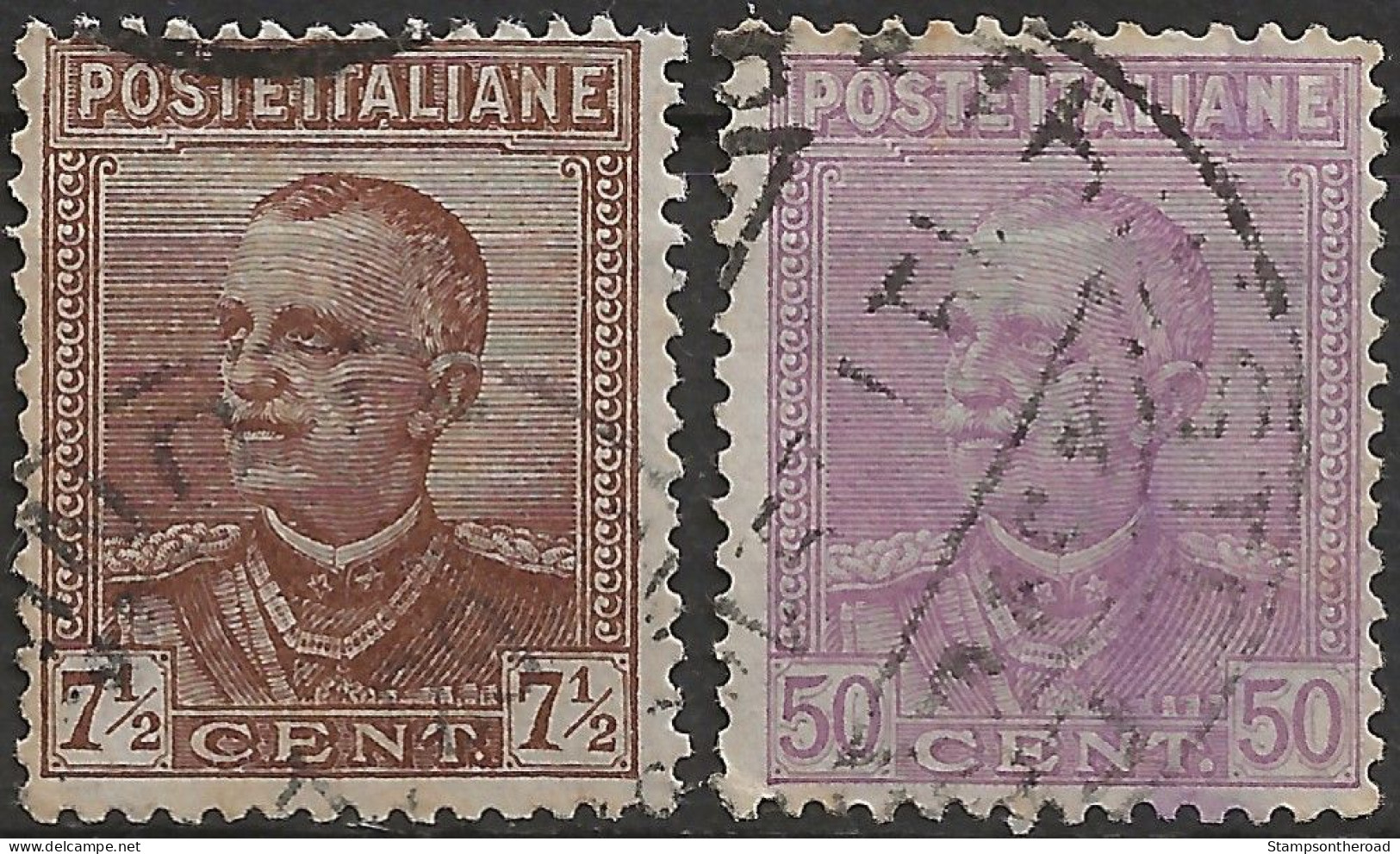 IT224-225U6 Regno D'Italia 1928, Sassone Nr. 224/25, Serie Cpl Di 2 Francobolli Usati Per Posta °/ - Oblitérés