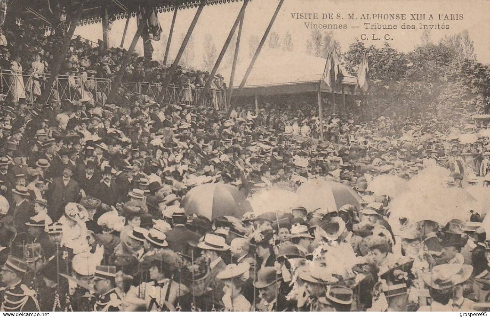 VINCENNES VISITE DE S M ALPHONSE XIII A PARIS TRIBUNE DES INVITES - Vincennes