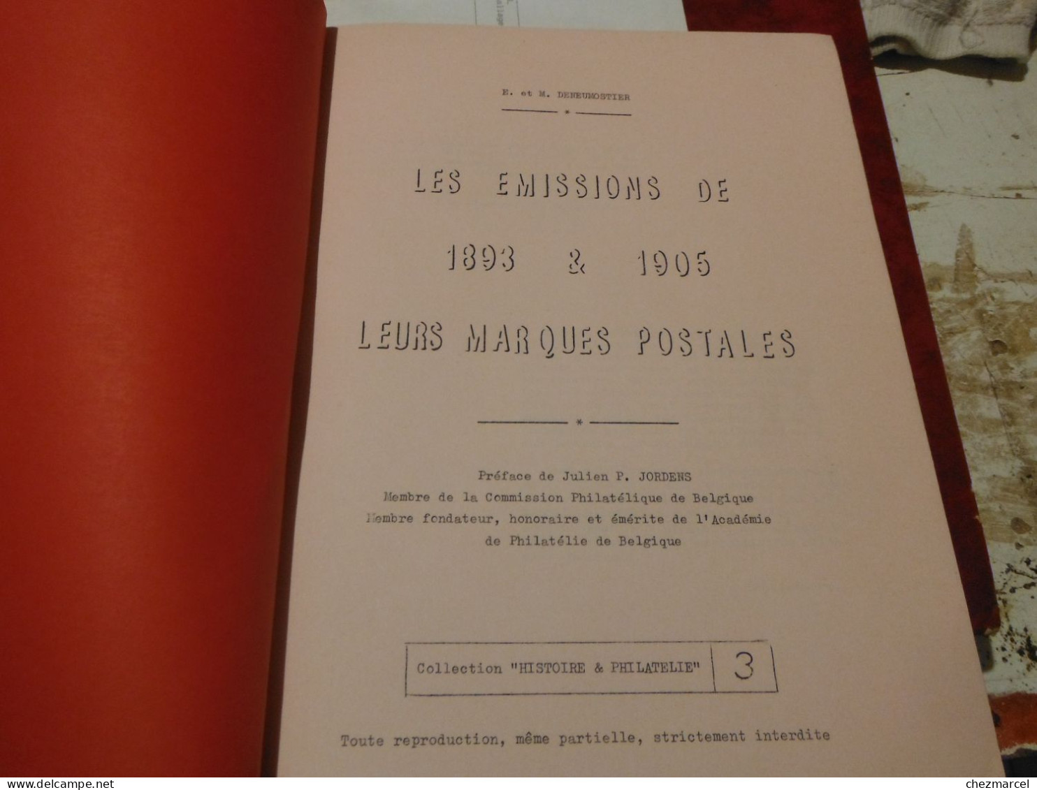 BELGIQUE-2 livres initiation aux classiques belges -les emissions de 1893 -1905 leurs marques postales