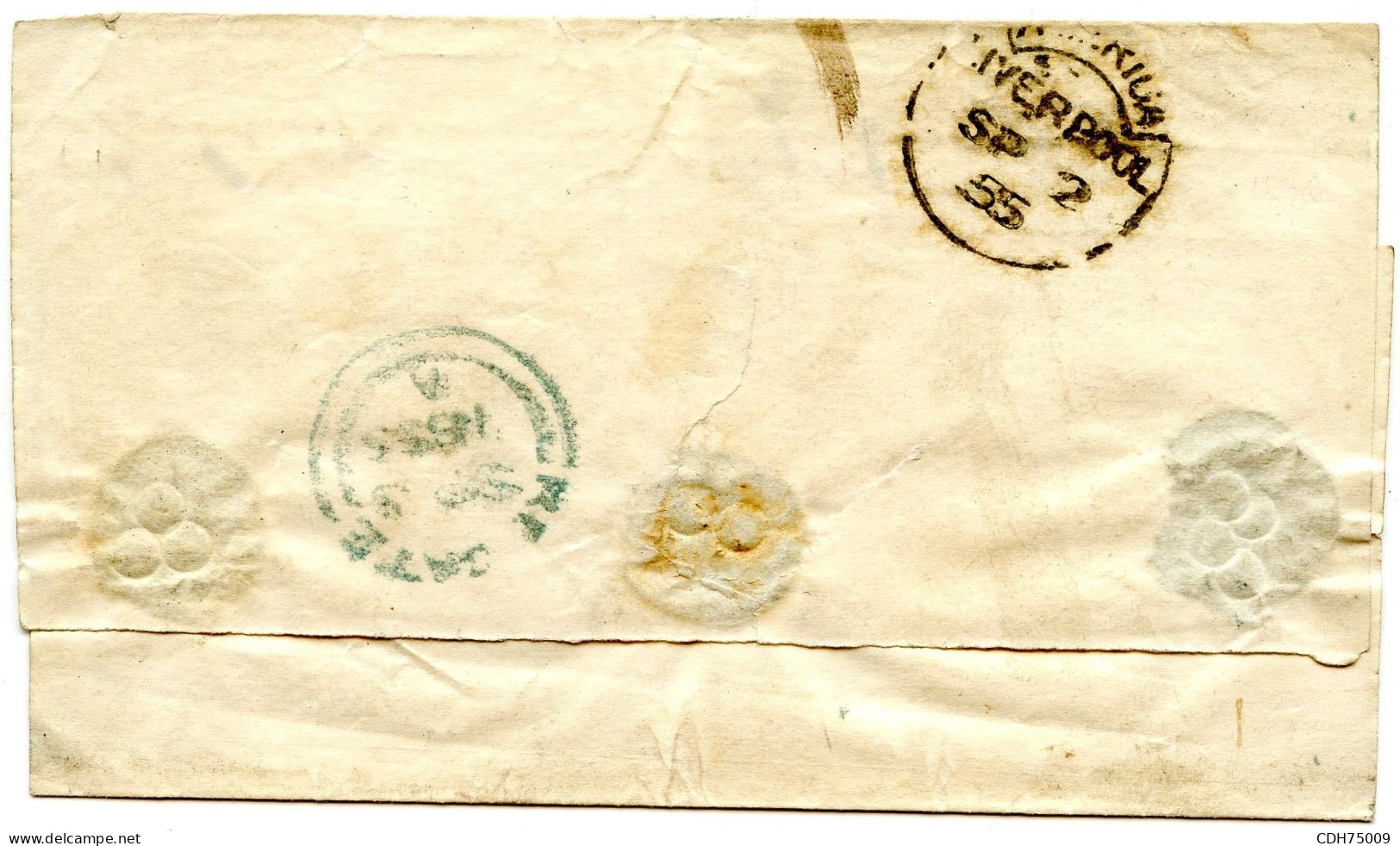 ETATS UNIS - ENVELOPPE D'IMPRIMES DE POPLAR RIDGE POUR LA GRANDE BRETAGNE, 1855 (EX. WINTER) - Lettres & Documents