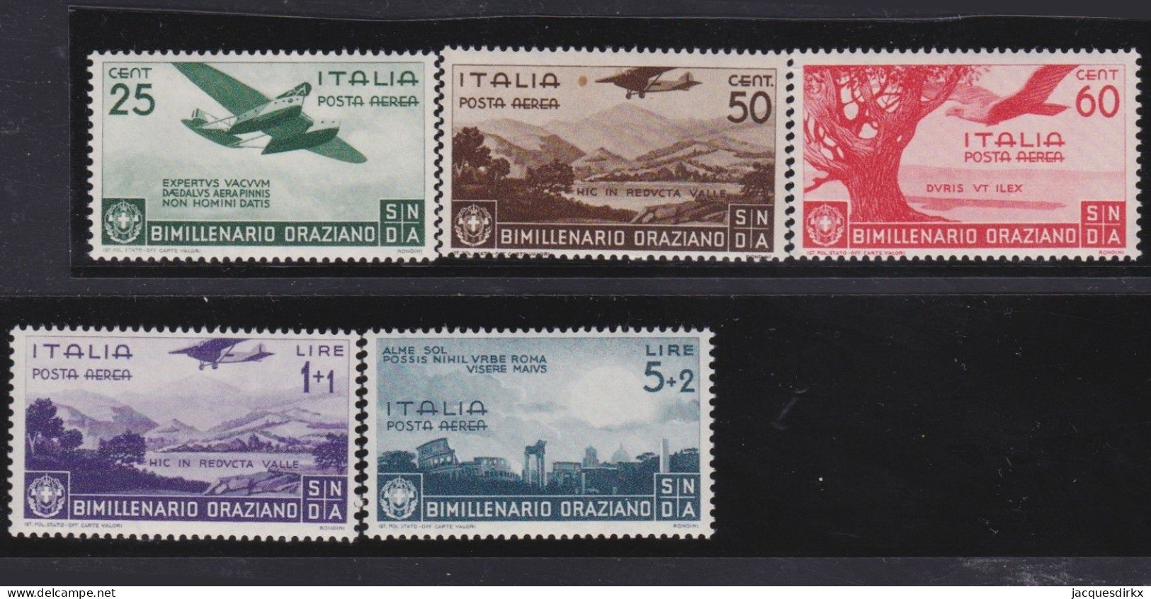 Italy   .  Y&T   .     Airmail  91/95   (2 Scans)     .    **      .    MNH - Poste Aérienne