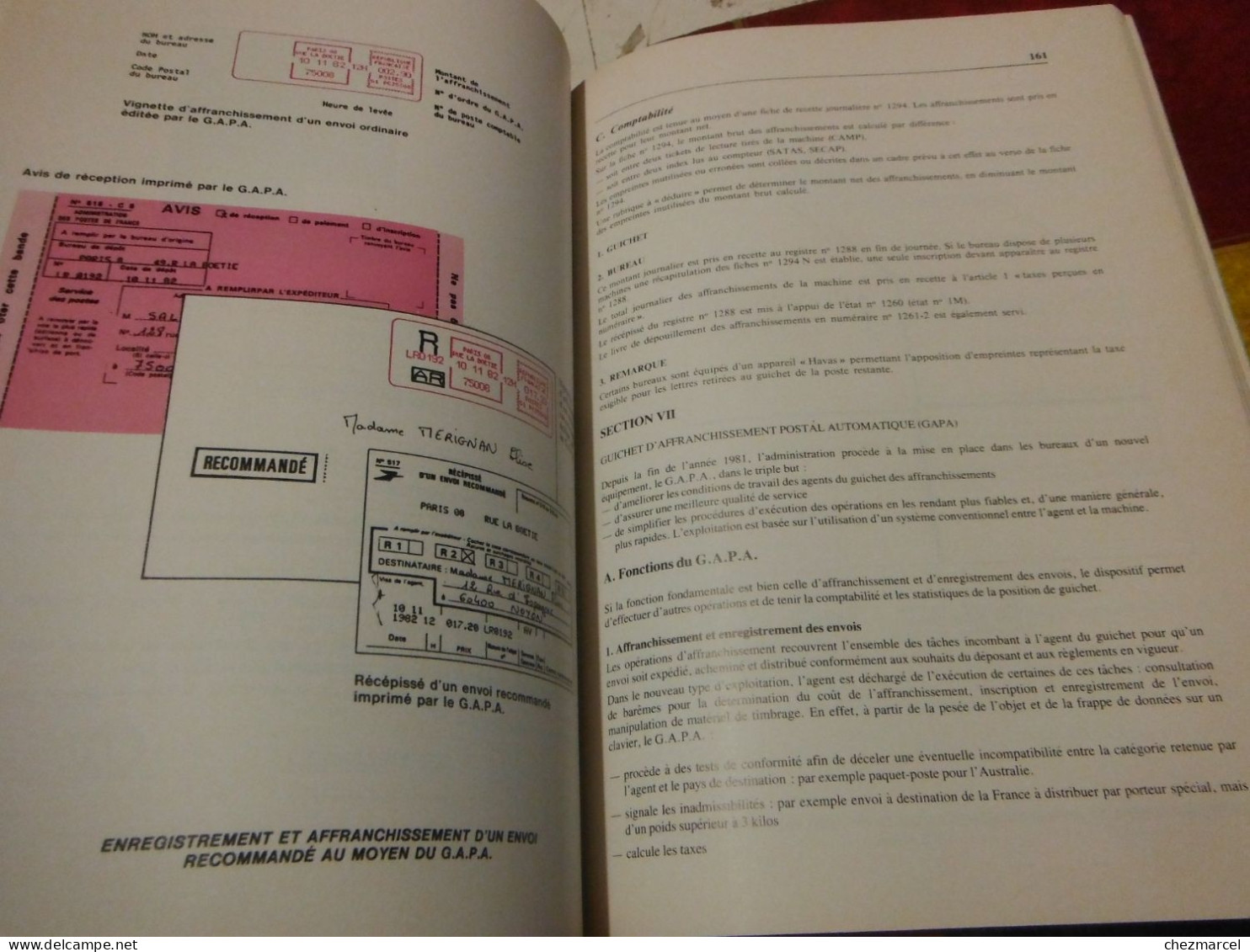 Manuel D Enseignement Professionnel 1982-le Service Postal 300pages Et Illustre... - Administraciones Postales