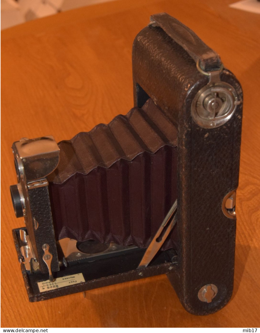 Appareil Photo Ancien EASTMAN Folding Pocket Kodak N°3 Mod A Film 118 Marron Bordeau - Macchine Fotografiche