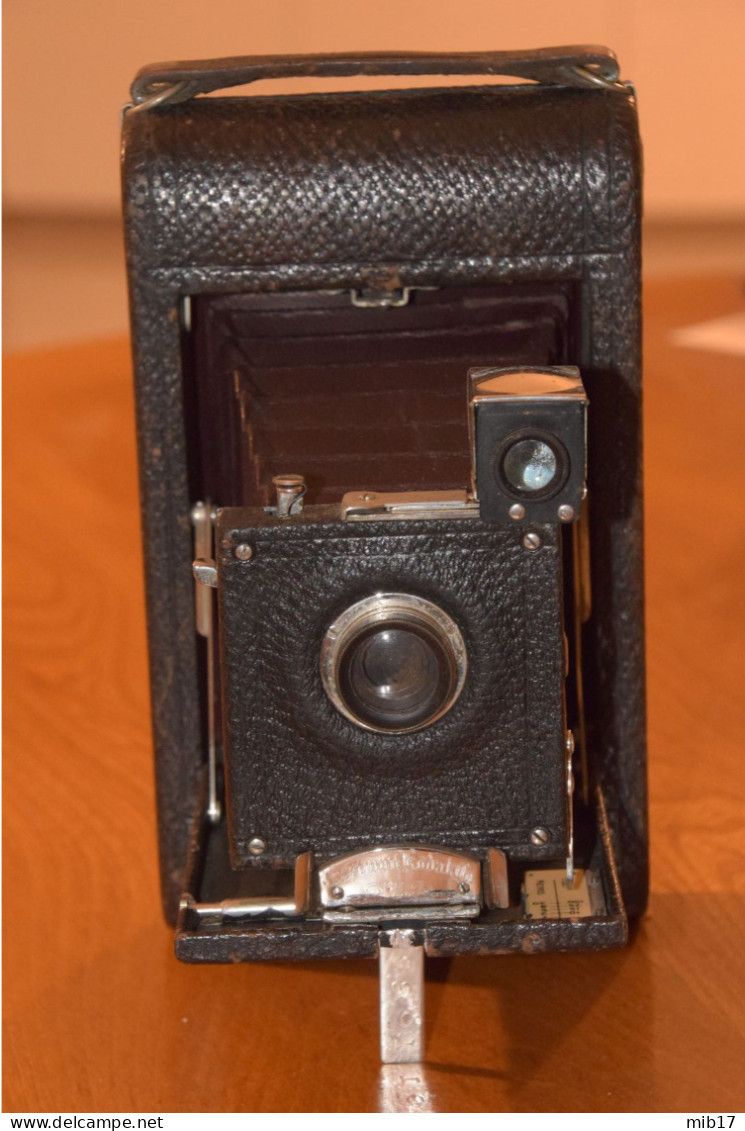 Appareil Photo Ancien EASTMAN Folding Pocket Kodak N°3 Mod A Film 118 Marron Bordeau - Fotoapparate