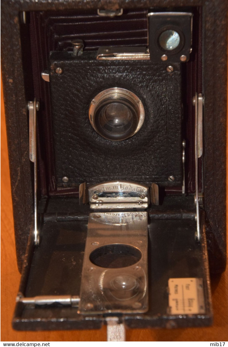 appareil photo ancien EASTMAN Folding pocket Kodak n°3 mod A film 118 marron bordeau