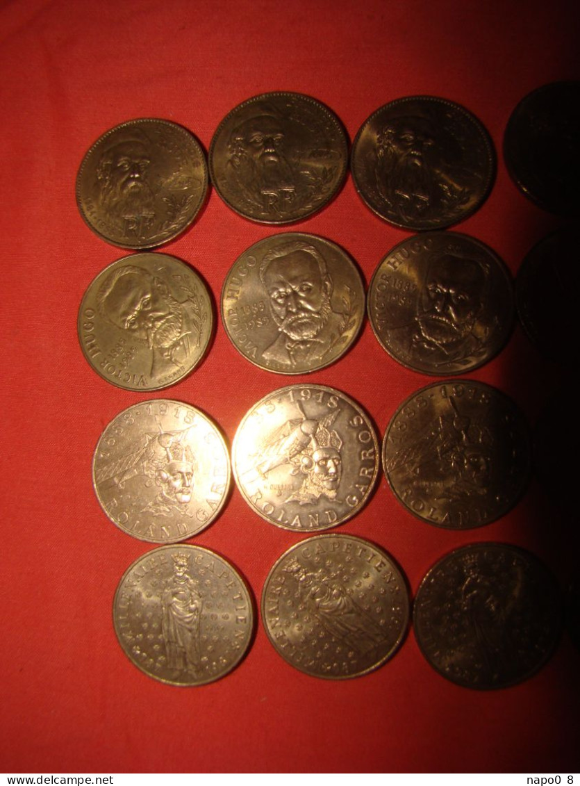 Lot De 30 Pièces De Monnaie Françaises Années 1980 - Sammlungen