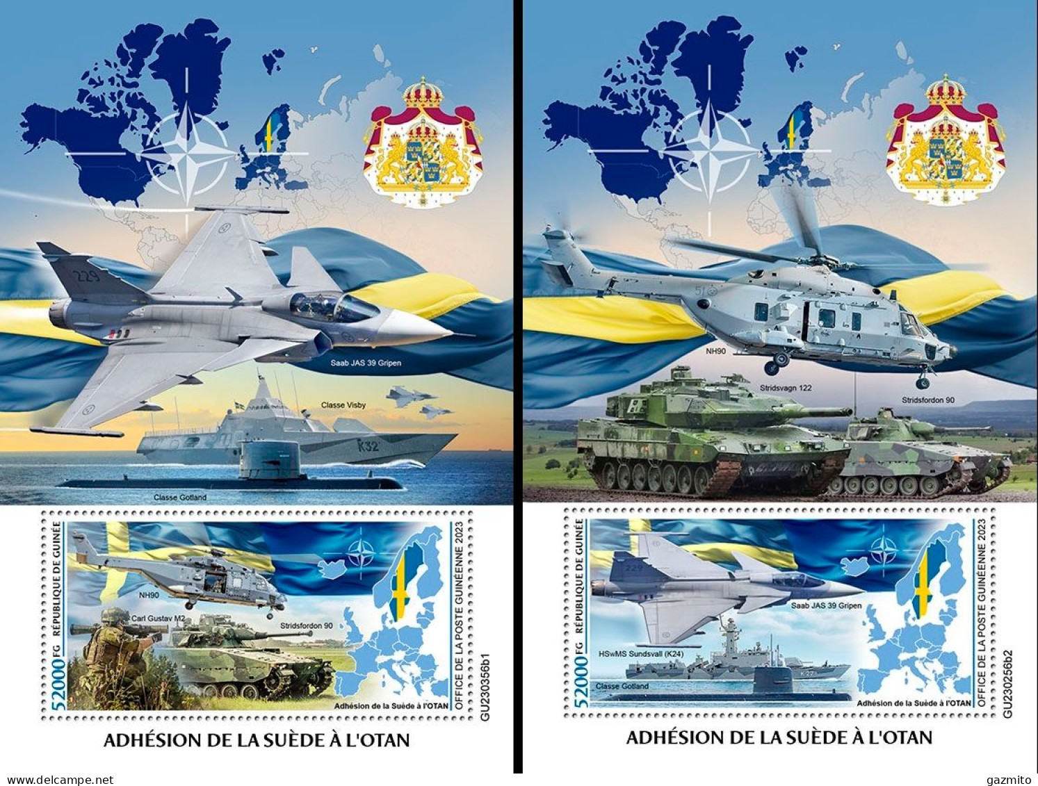 Guinea 2023, Sweden In NATO, Plane, Helicopter, 2BF - Other (Earth)