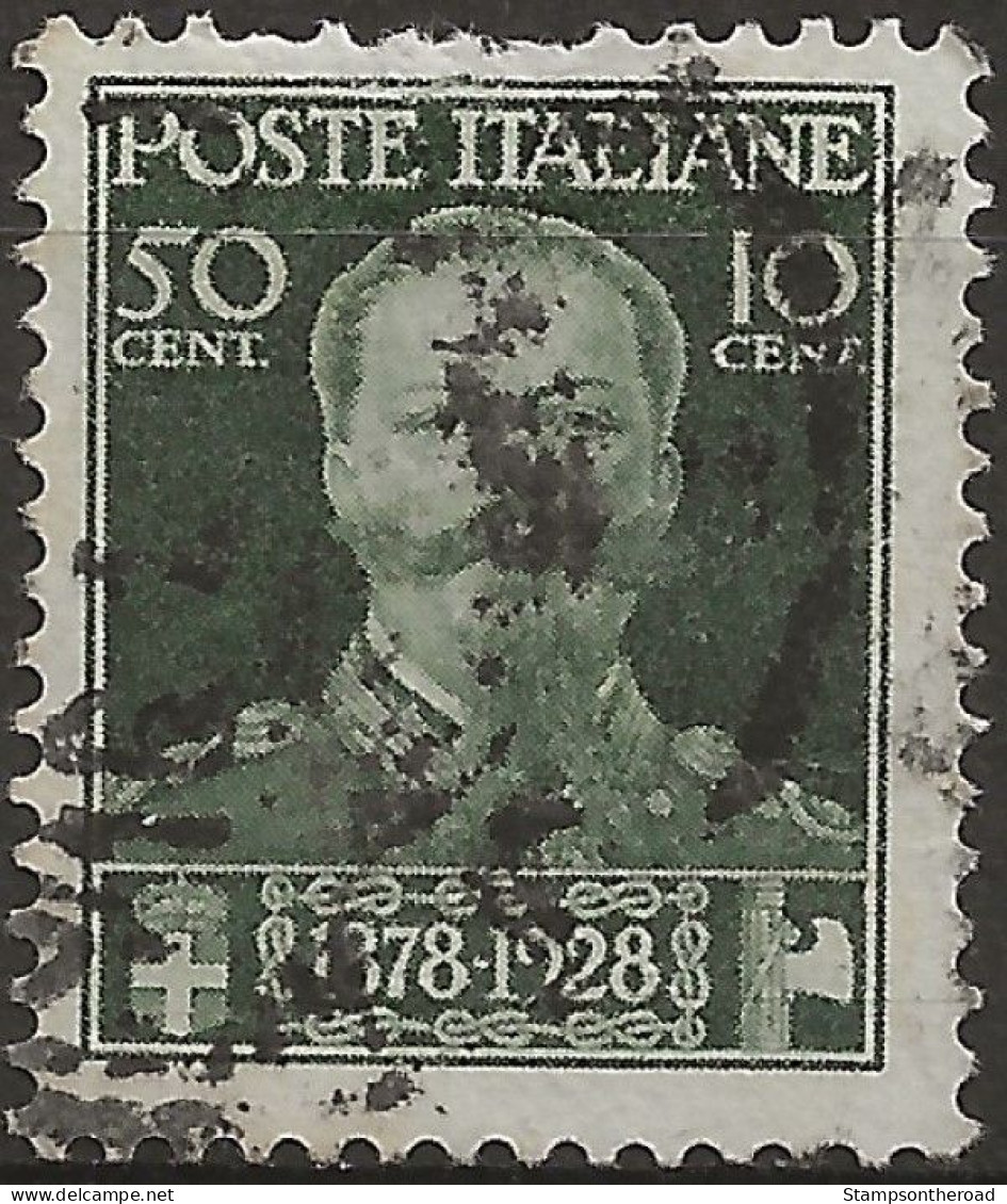 IT239U2 Regno D'Italia 1929, Sassone Nr. 239, Francobollo Usato Per Posta °/ - Oblitérés